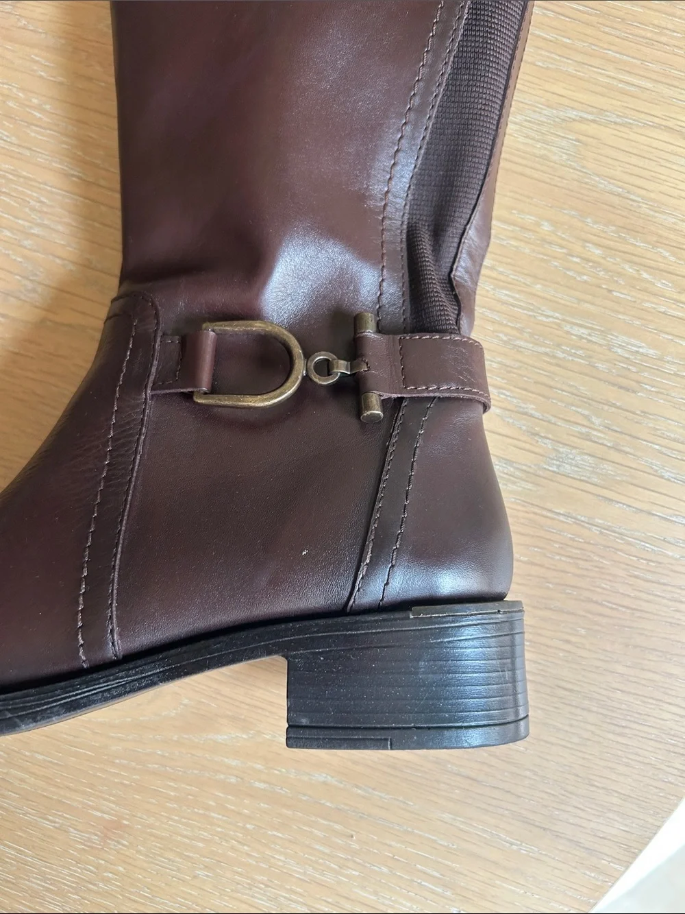Vintage Foundry Hortense gant Brown Leather Riding Boots, size 7.5, NWOT Display